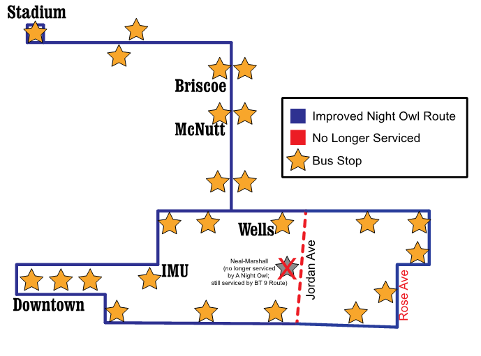 Night Owl Route Map